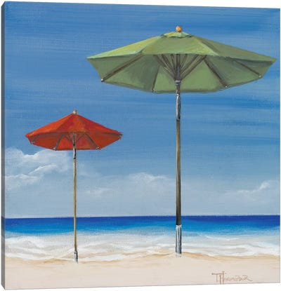 Coastal Scene II Canvas Art Print - Tropical Beach Art