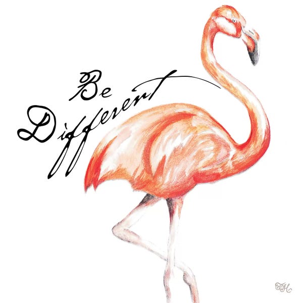 Flamingos: Be Different Flamingo I by Tiffany Hakimipour