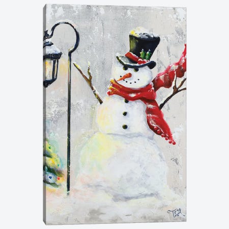 Jolly Snowman Canvas Print #THK28} by Tiffany Hakimipour Art Print
