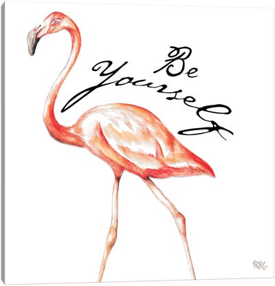 Be Different Flamingo II Canvas Art Print