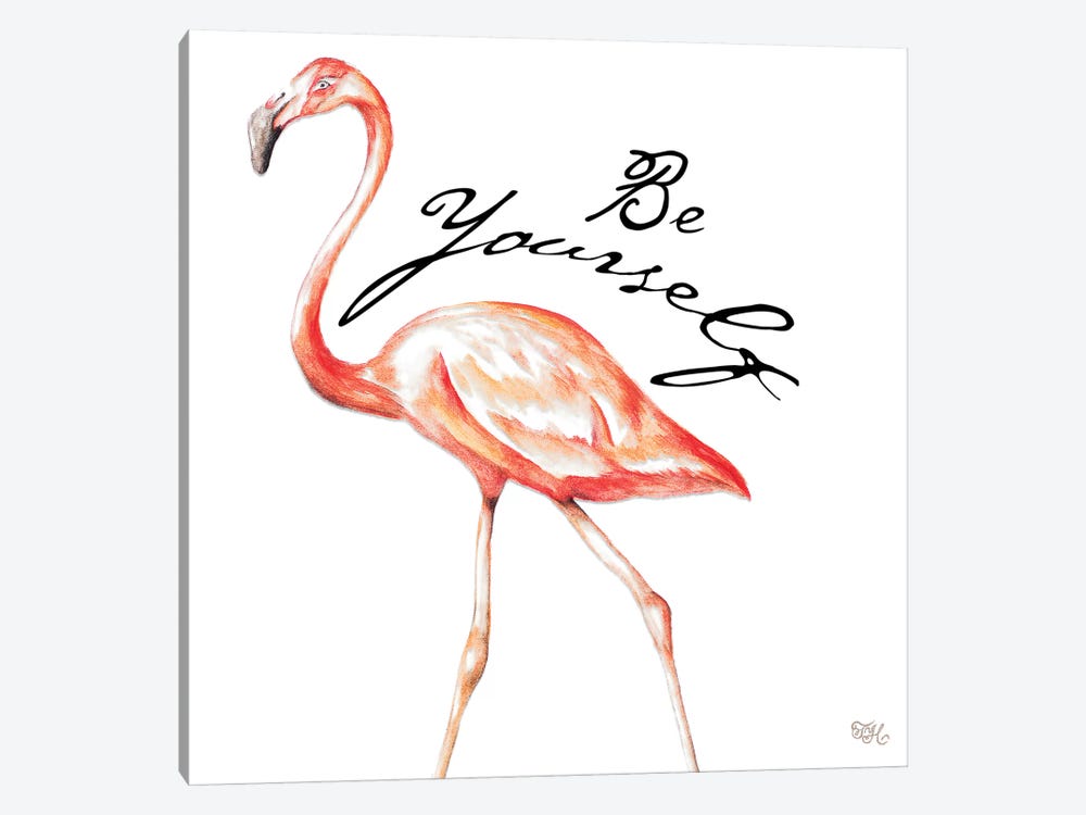 Be Different Flamingo II by Tiffany Hakimipour 1-piece Canvas Print