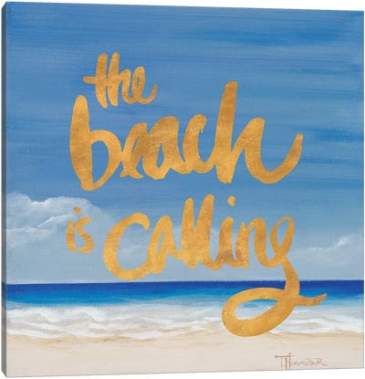 The Beach Is Calling Canvas Art Print - Exploration Art