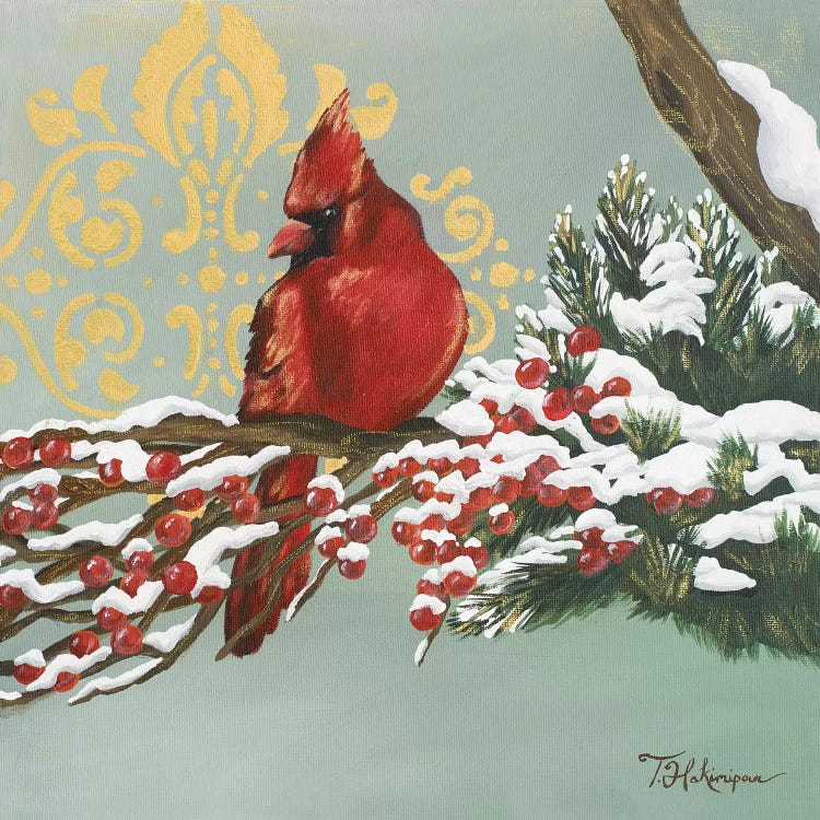 Winter Red Bird I by Tiffany Hakimipour wall art