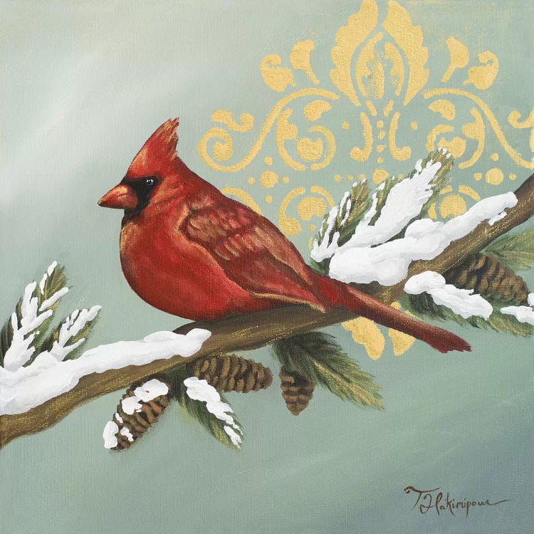 Winter Red Bird II by Tiffany Hakimipour wall art