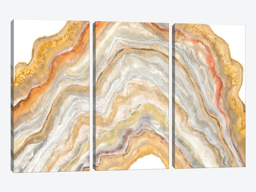 Agate Rainbow I by Tiffany Hakimipour 3-piece Canvas Print