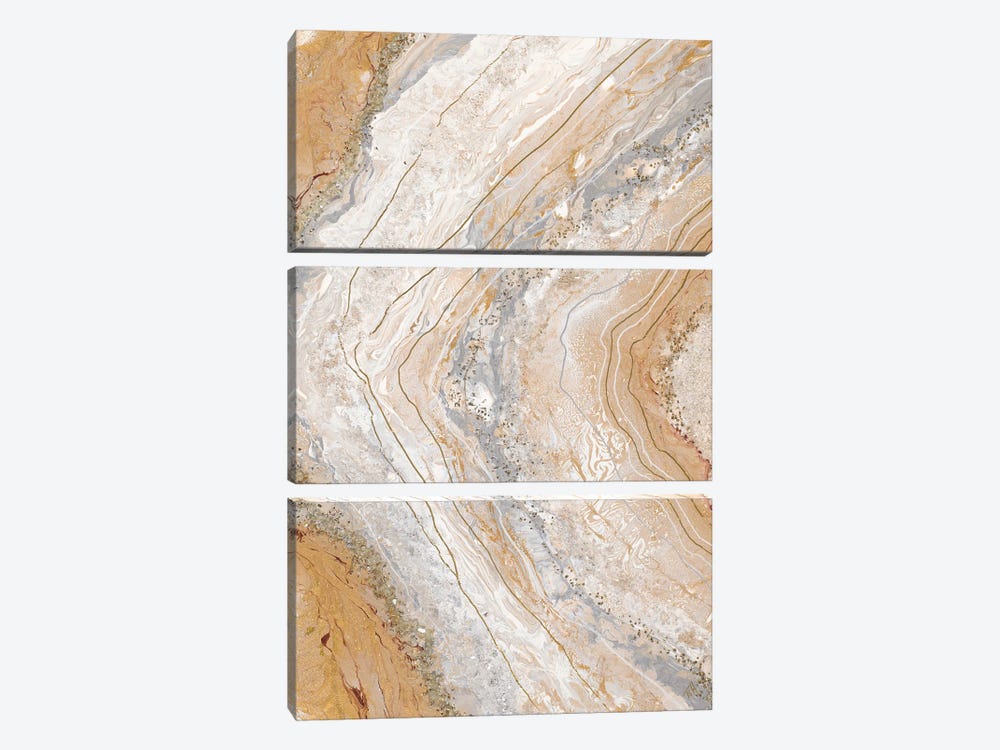Cool Earth Marble Abstract by Tiffany Hakimipour 3-piece Canvas Print