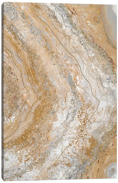 Cool Earth Marble Abstract II Canvas Art Print