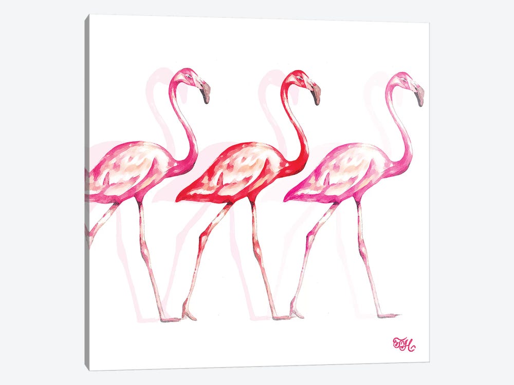 Flamingo Trio I by Tiffany Hakimipour 1-piece Canvas Art