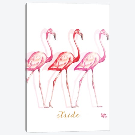 Fashion Flamingos I Canvas Print #THK41} by Tiffany Hakimipour Canvas Art Print