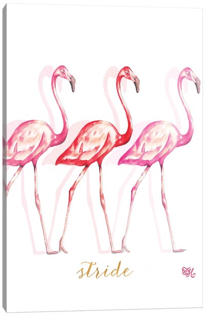 Fashion Flamingos I Canvas Art Print