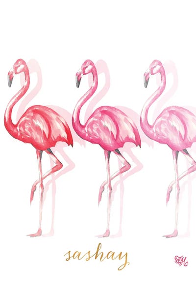 Flamingos: Fashion Flamingos II by Tiffany Hakimipour
