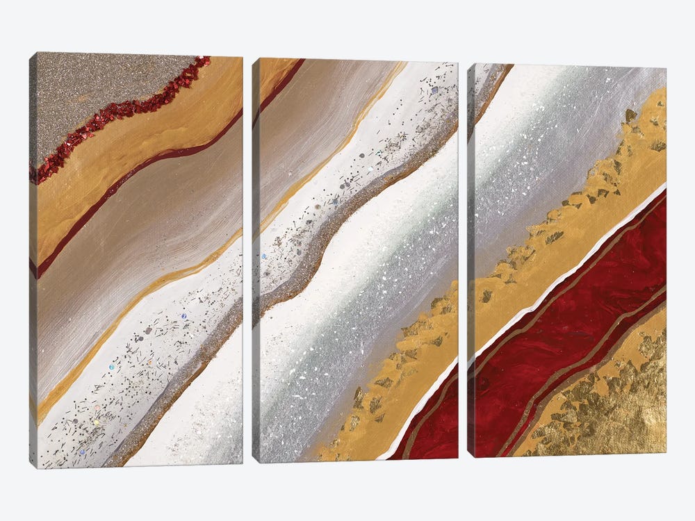 Red Earth II by Tiffany Hakimipour 3-piece Canvas Art