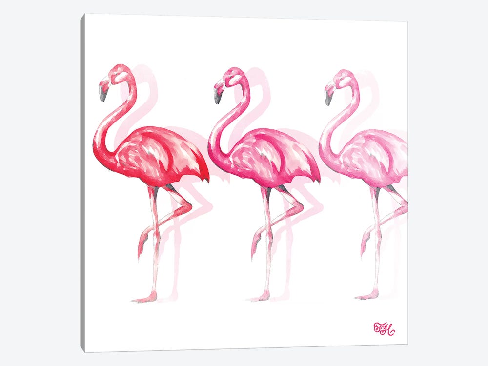 Flamingo Trio II by Tiffany Hakimipour 1-piece Canvas Art Print