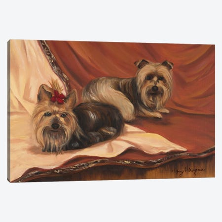 Terrier Couple Canvas Print #THK50} by Tiffany Hakimipour Canvas Art
