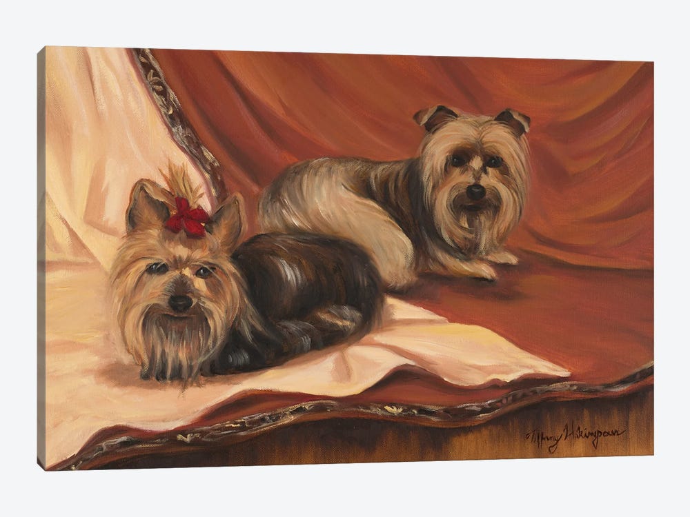 Terrier Couple by Tiffany Hakimipour 1-piece Canvas Print