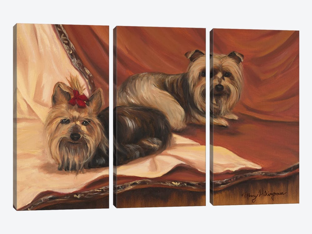 Terrier Couple by Tiffany Hakimipour 3-piece Canvas Art Print
