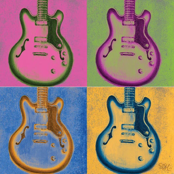 Guitars: Multi-Colored Rock by Tiffany Hakimipour