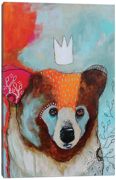 On The Edge Of A Dream Canvas Art Print - Brown Bear Art