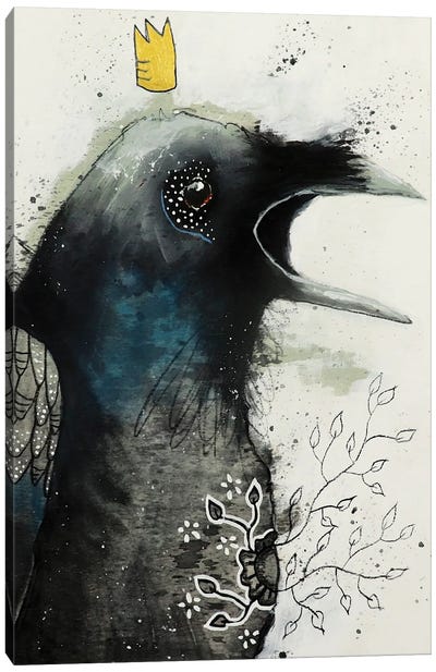 Sing Your Stories Canvas Art Print - Crow Art