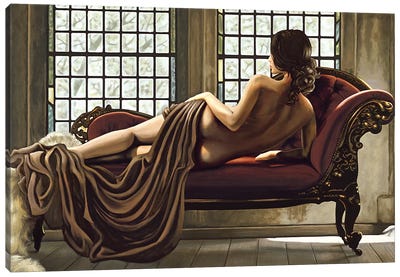Golden Woman Canvas Art Print - Photorealism Art