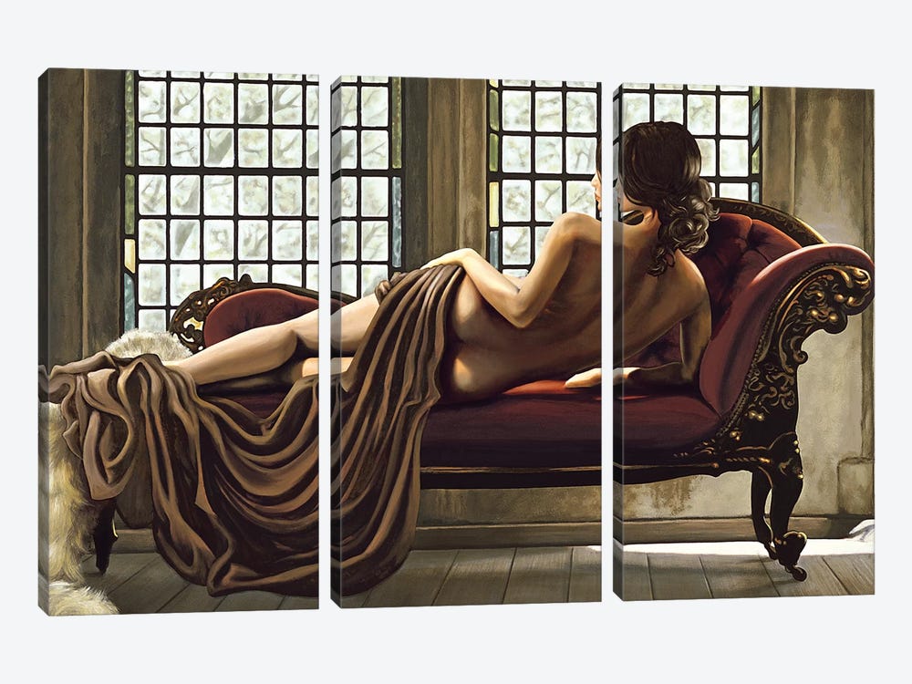 Golden Woman by Thomas Page 3-piece Canvas Art Print