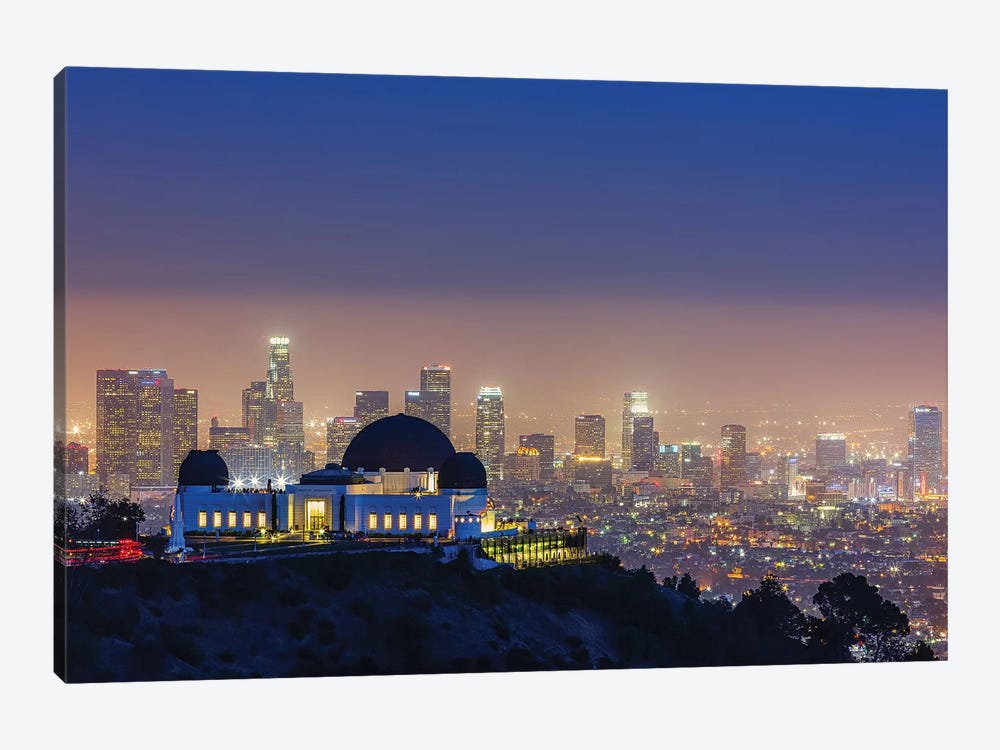 L.A. Skyline With Griffith Observatory by Toby Harriman 1-piece Canvas Art