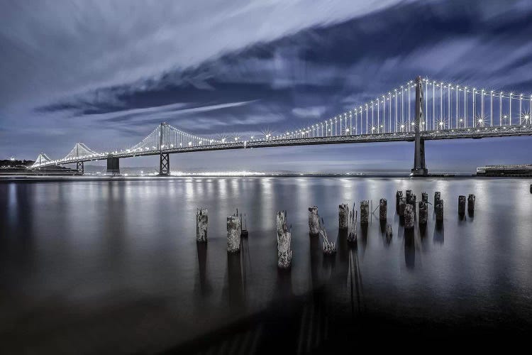 The Bay Bridge Lights by Toby Harriman wall art