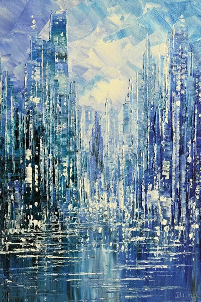 Blue Rain by Tatiana Iliina canvas print