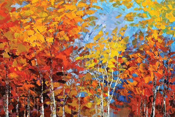 Tatiana Iliina: Autumn Hillside by Tatiana Iliina