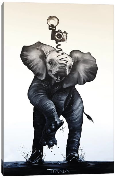 Baby Elephant Canvas Art Print - TIANA