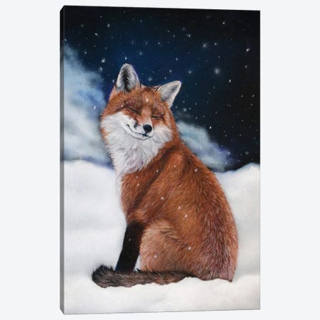 Red Fox In The Snow Canvas Print #TJB20} by Tatjana Bril Canvas Print