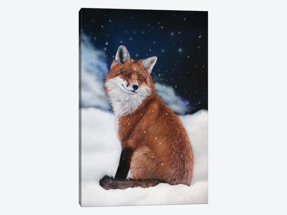 Red Fox In The Snow by Tatjana Bril 1-piece Canvas Wall Art