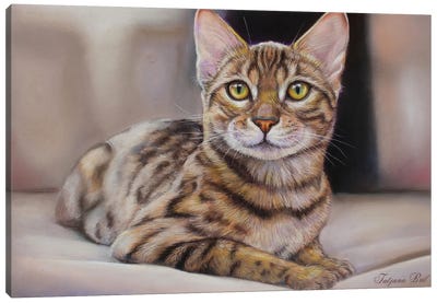 Bengal Cat Canvas Art Print - Tatjana Bril