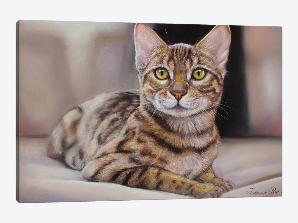 Bengal Cat by Tatjana Bril 1-piece Canvas Artwork