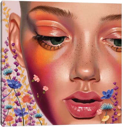 Eyes Like Wildflowers Canvas Art Print - Teodora Jelenic
