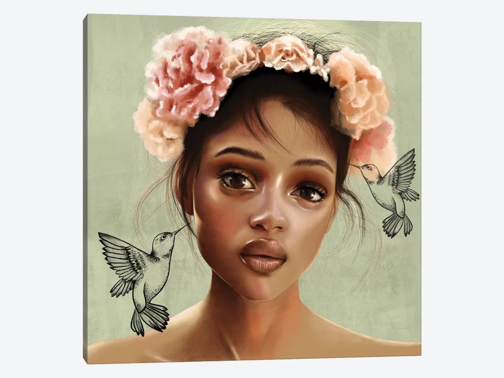 Flowers In Your Hair by Teodora Jelenic 1-piece Art Print