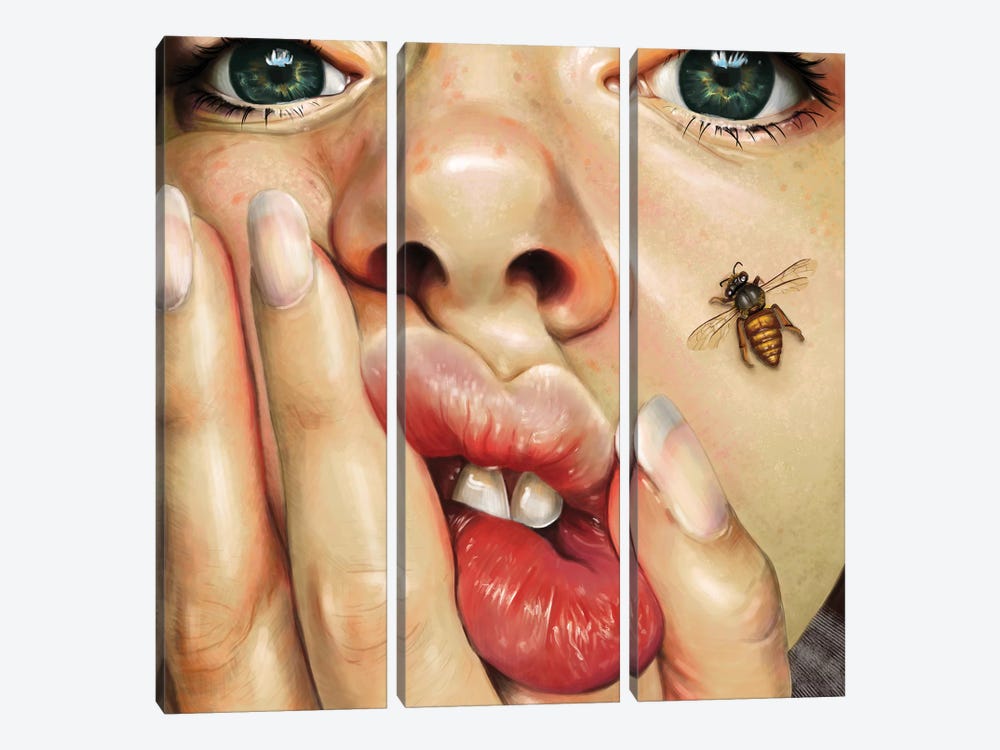 Honeysuckle by Teodora Jelenic 3-piece Canvas Print