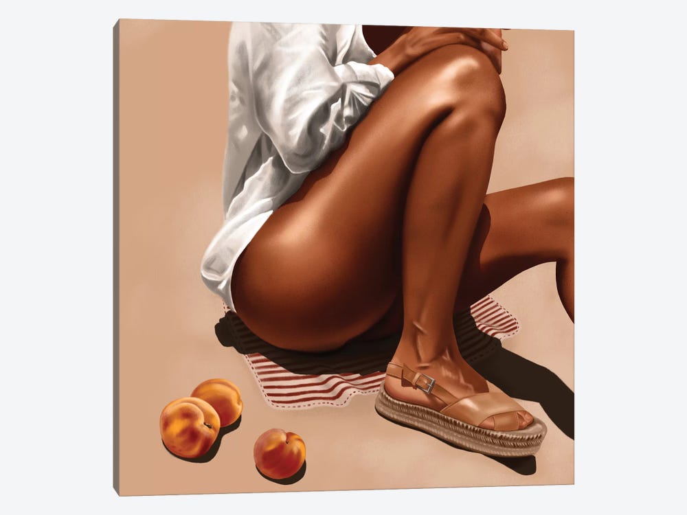 Peachy Summer by Teodora Jelenic 1-piece Canvas Art Print
