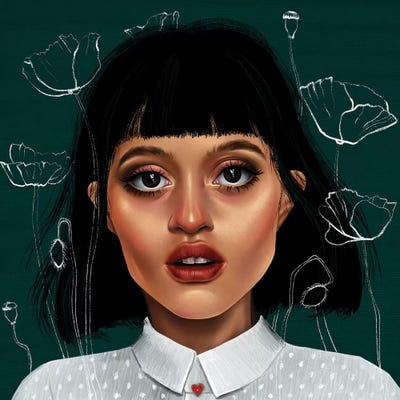 Poppy by Teodora Jelenic framed wall art