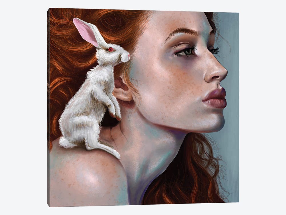 Rabbit Girl by Teodora Jelenic 1-piece Canvas Art