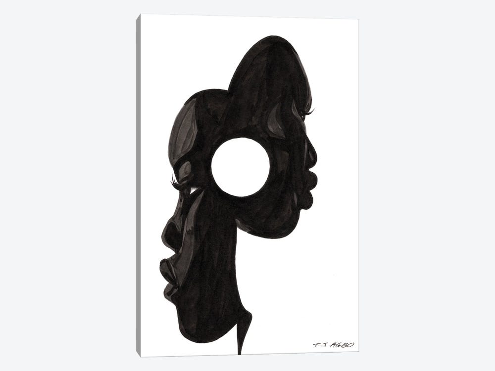 Mask by TJ Agbo 1-piece Canvas Print