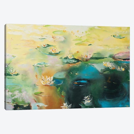 Lily Pond Canvas Print #TJP16} by Tanija Petrus Canvas Art Print