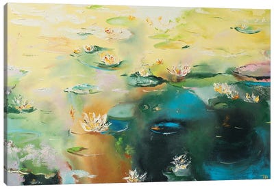 Lily Pond Canvas Art Print - Tanija Petrus