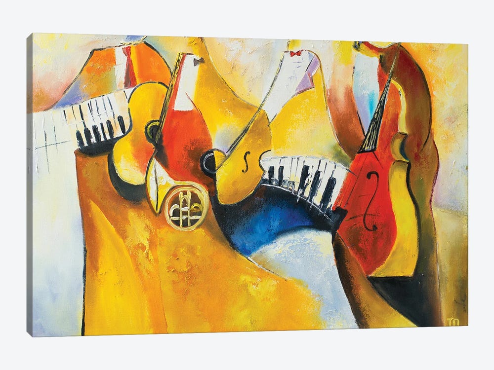 Street Musicians by Tanija Petrus 1-piece Canvas Print