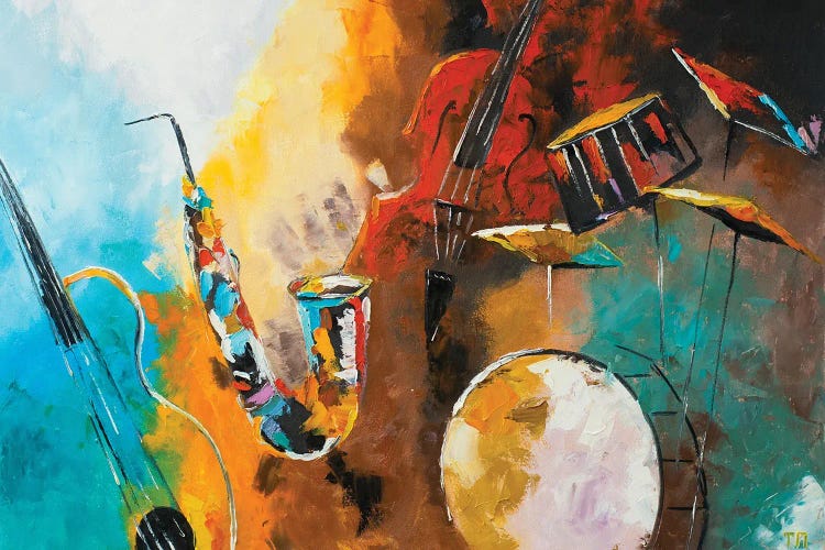 Jazz And Blues by Tanija Petrus canvas print