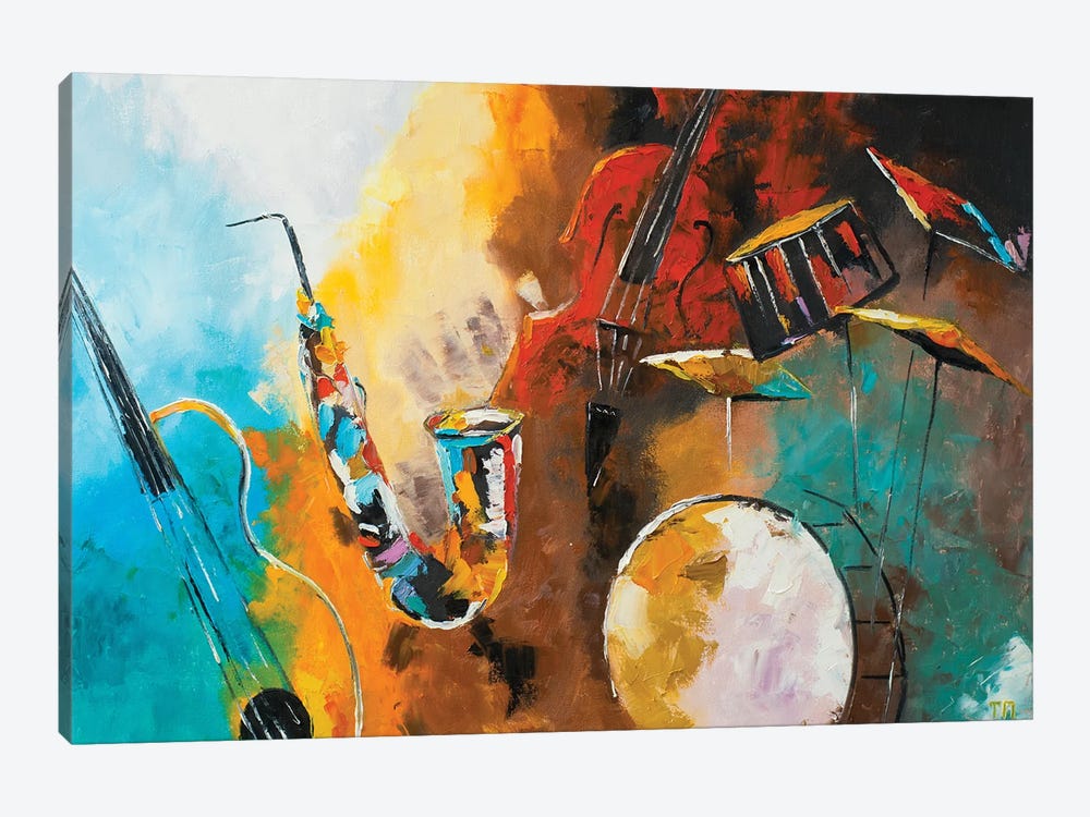Jazz And Blues by Tanija Petrus 1-piece Canvas Artwork