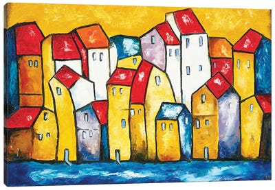 Town Canvas Art Print - Tanija Petrus