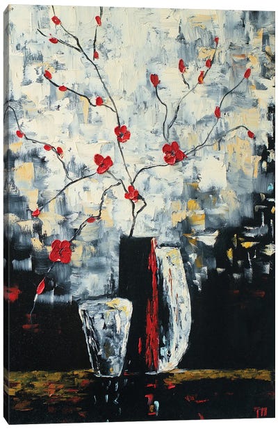 Red And Black Canvas Art Print - Tanija Petrus
