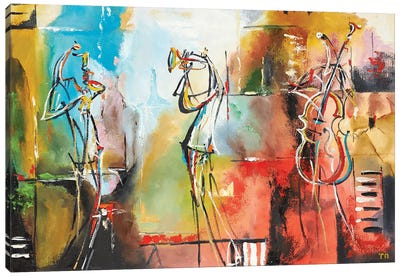 Air Jazz Canvas Art Print - Cello Art