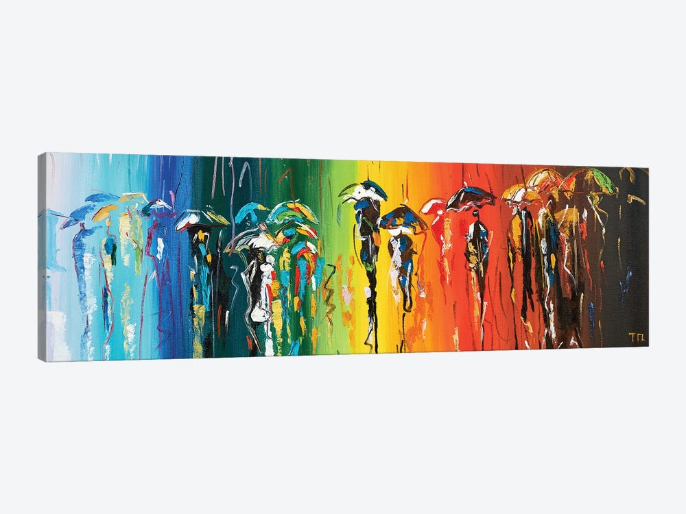 October Rainbows by Tanija Petrus 1-piece Canvas Art